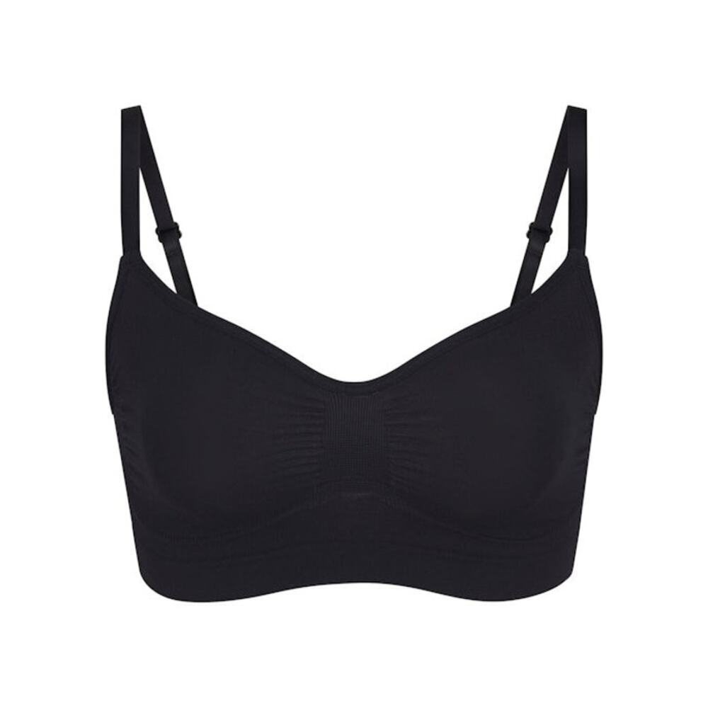 SKIMS SEAMLESS SCULPT Bralette - Onyx Size L NWT #0008